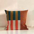 Mod Blocks Striped Cushion Cover – Soft Microfiber Blend, Double-Sided Print, 18x18, Invisible Zipper Design 3