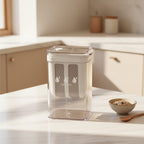 Dear Hazel yogurt strainer with stainless steel mesh and clear container, perfect for Greek yogurt and cheese.