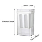Dear Hazel white plastic yogurt strainer with stainless steel mesh insert for making Greek yogurt, cheese, and sauces.