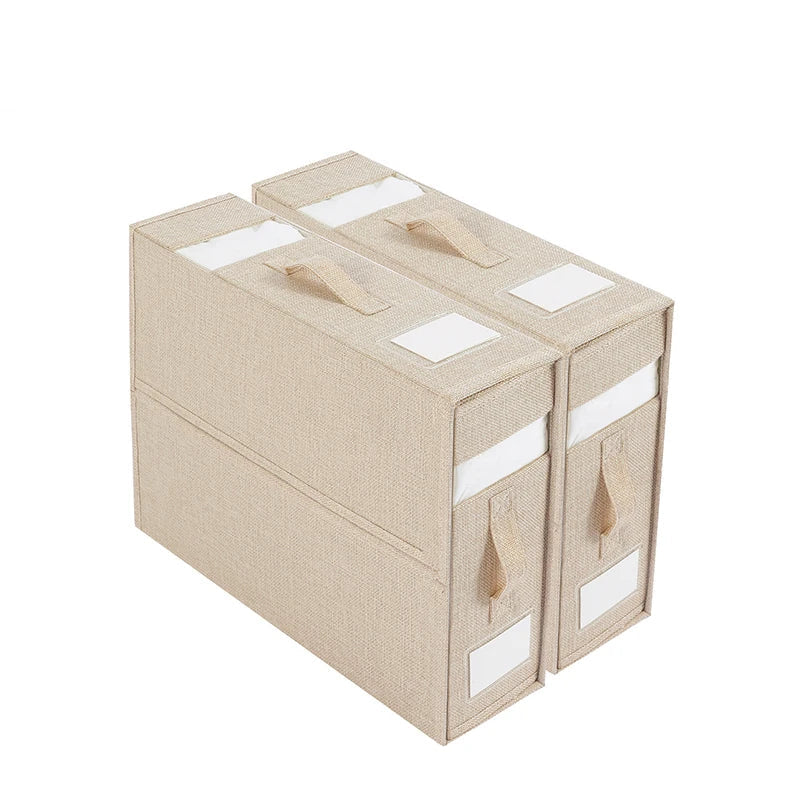 Foldable Bed Sheet Organizer Box with Clear Window