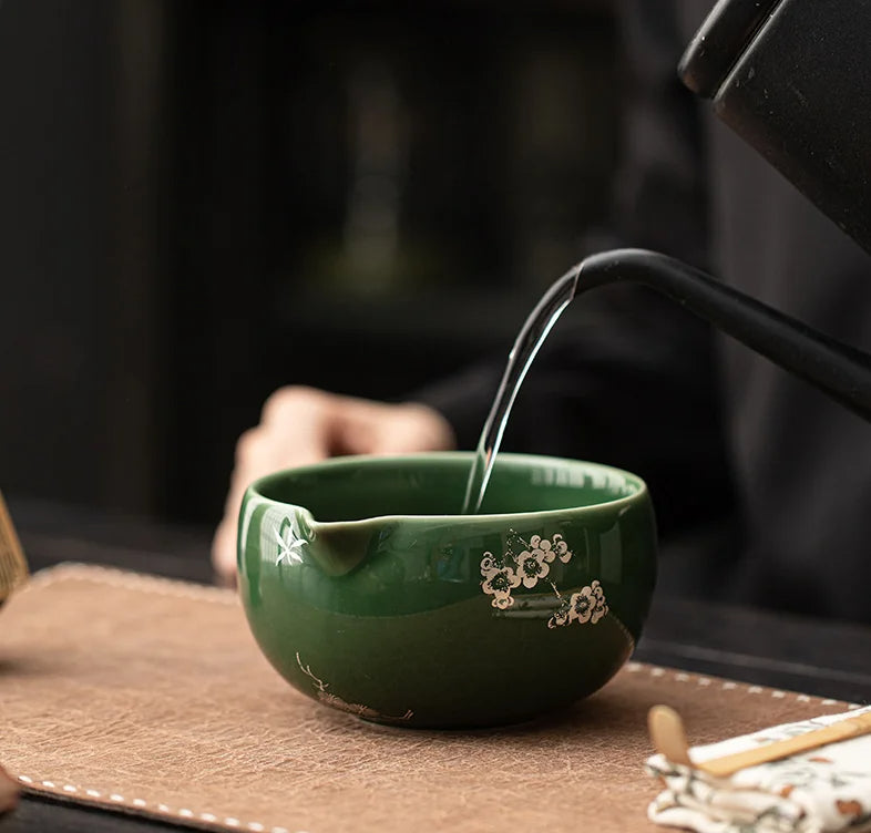 Handmade Ceramic Matcha Tea Set with Whisk and Scoop – Traditional Tea Gift Set for Ceremonies