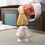 3-Piece Bamboo Matcha Set – Whisk, Spoon & Ceramic Holder for Authentic Tea Ceremonies