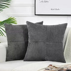 Corduroy Cushion Cover Set – Soft Decorative Pillow Covers for Sofa & Bed