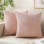 Corduroy Cushion Cover Set – Soft Decorative Pillow Covers for Sofa & Bed