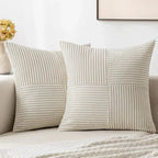 Corduroy Cushion Cover Set – Soft Decorative Pillow Covers for Sofa & Bed