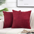 Corduroy Cushion Cover Set – Soft Decorative Pillow Covers for Sofa & Bed