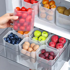Transparent Refrigerator Storage Containers with Durable Design 5-Piece Set for Organized Food Storage