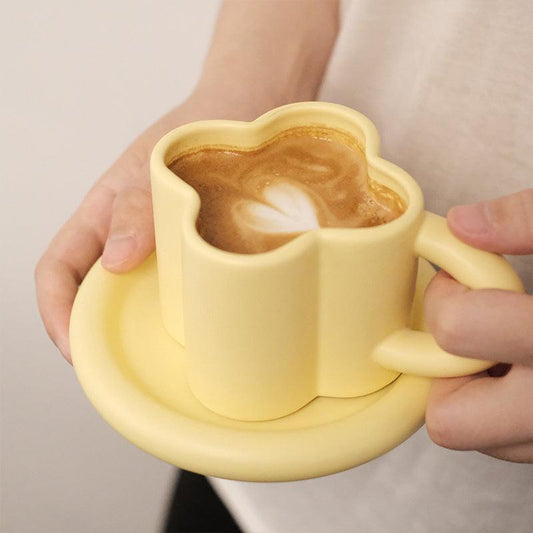 Elegant Ceramic Mug with Saucer