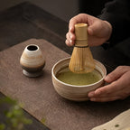 Japanese Matcha Tea Set – 4-Piece Traditional Kit with Ceramic Bowl, Bamboo Whisk & Scoop