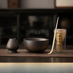 Japanese Matcha Tea Set – 4-Piece Traditional Kit with Ceramic Bowl, Bamboo Whisk & Scoop