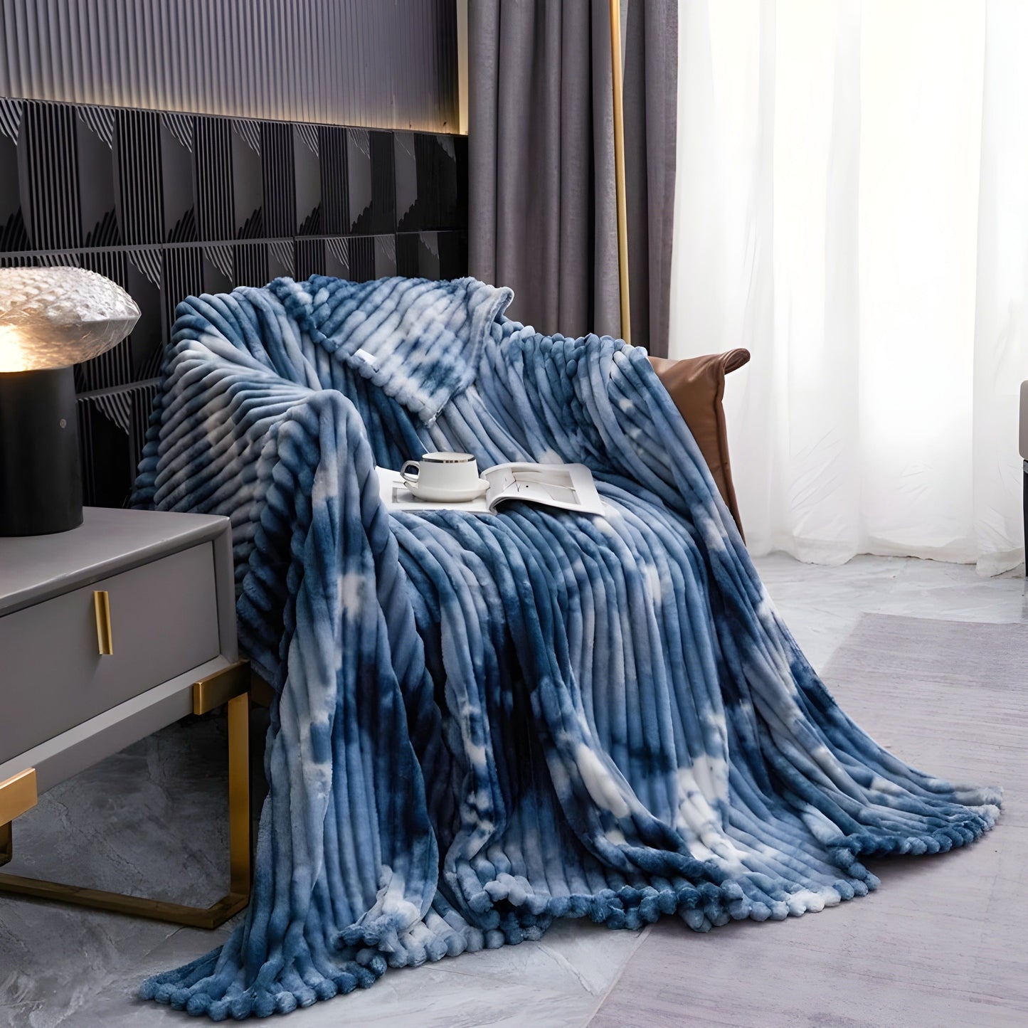 Soft Tie-Dye Flannel Fleece Blanket