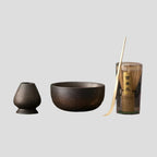 Japanese Matcha Tea Set – 4-Piece Traditional Kit with Ceramic Bowl, Bamboo Whisk & Scoop