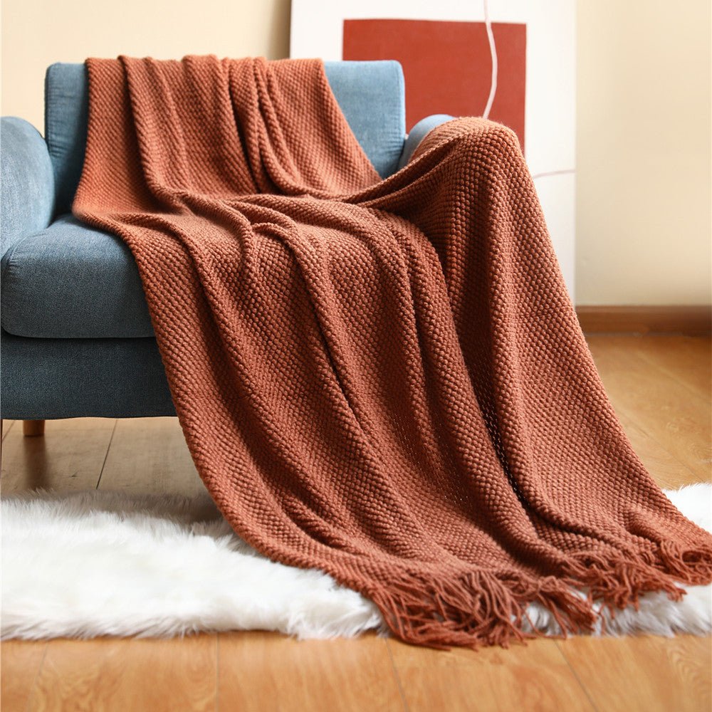 Scandinavian Knit Throw Blanket