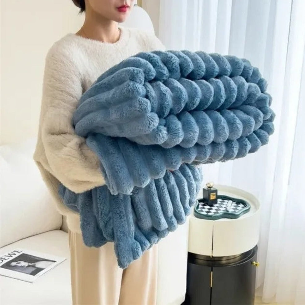 Fluffy Cozy Blanket for Relaxing Hours