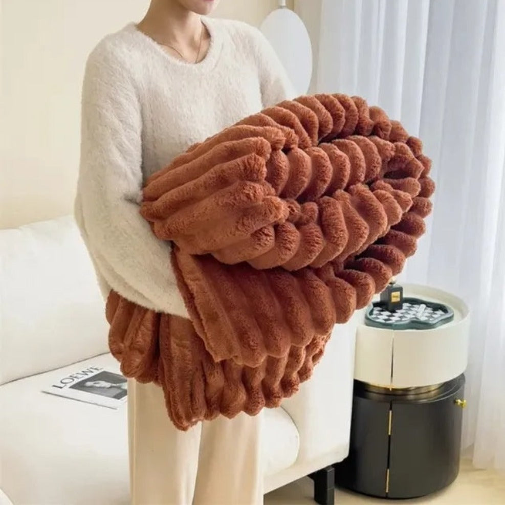 Fluffy Cozy Blanket for Relaxing Hours
