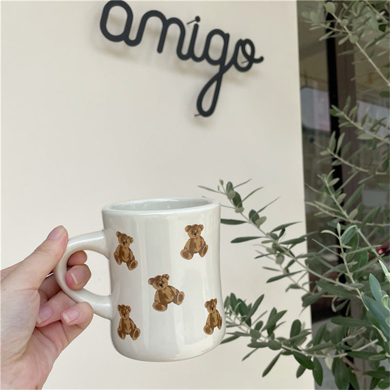Adorable Bear-Shaped Cozy Ceramic Mug