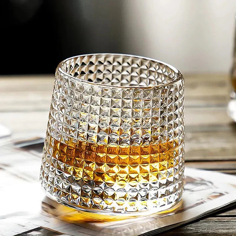Rippled Texture Whisky Glass