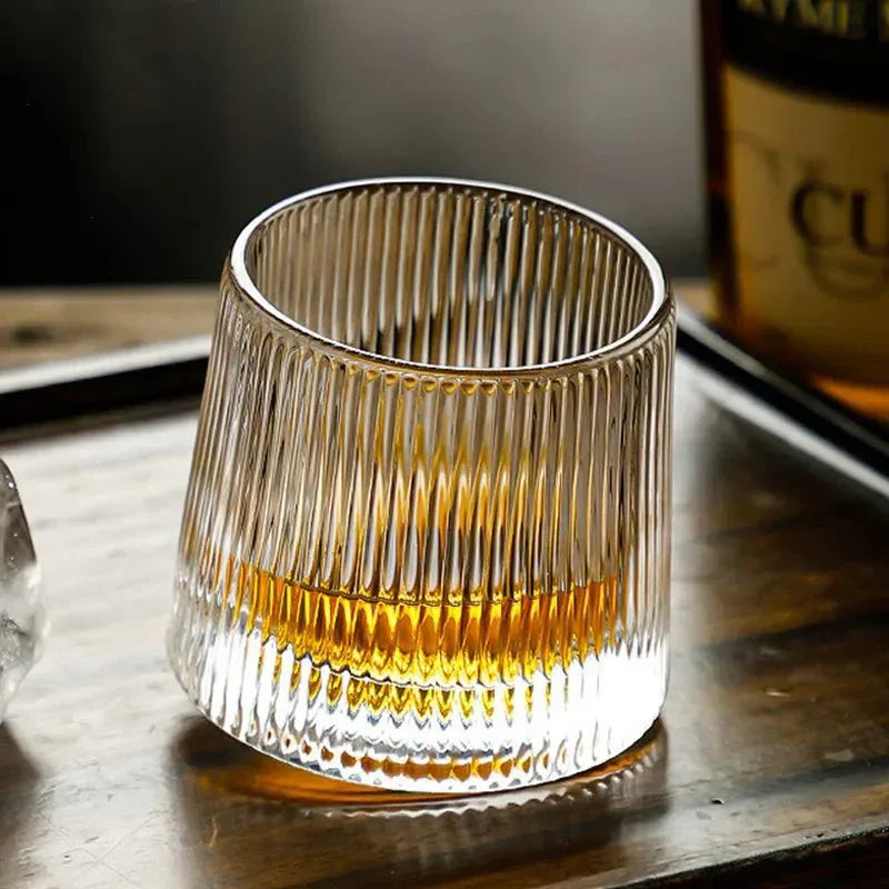 Rippled Texture Whisky Glass