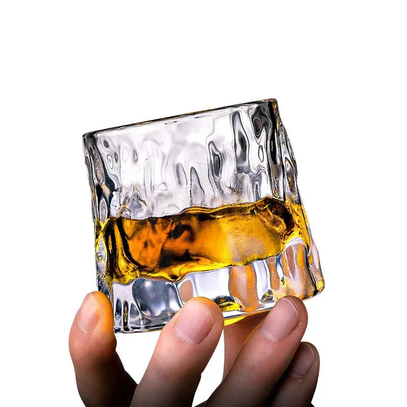 Rippled Texture Whisky Glass