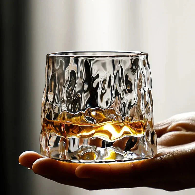 Rippled Texture Whisky Glass
