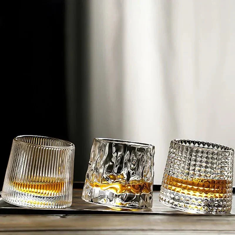 Rippled Texture Whisky Glass