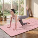 Versatile Folding Yoga Mat | Thick TPE Exercise Mat for Home & Travel Lightweight and Non-Slip Surface for Comfort and Durability